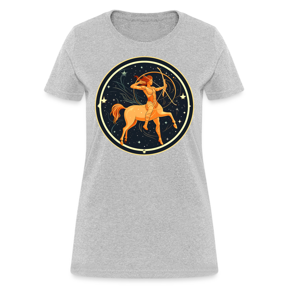 Women's Mystic Sagittarius T-Shirt - heather gray