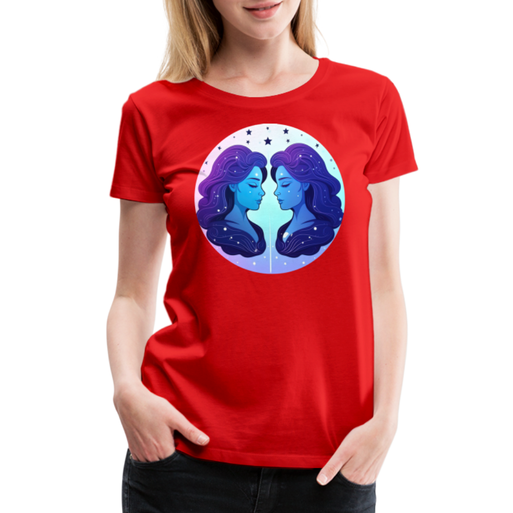 Women’s Magic Gemini Premium T-Shirt - red