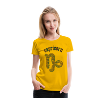 Thumbnail for Women's Power Words Capricorn Premium T-Shirt - sun yellow