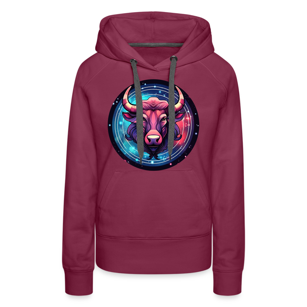 Women’s Mystic Taurus Premium Hoodie - burgundy