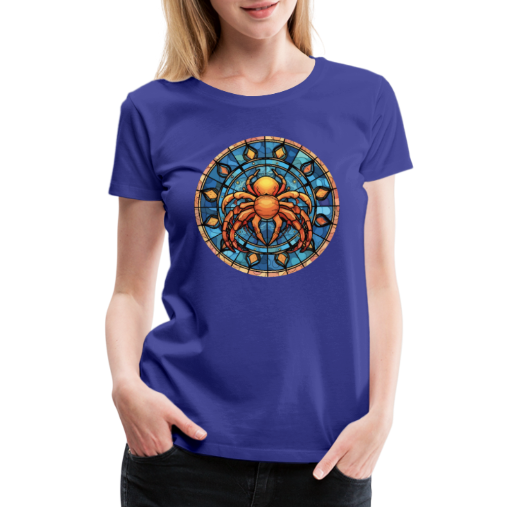 Women’s Mosaic Cancer Premium T-Shirt - royal blue