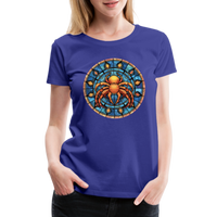 Thumbnail for Women’s Mosaic Cancer Premium T-Shirt - royal blue