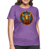 Thumbnail for Women's Mosaic Taurus T-Shirt - purple heather