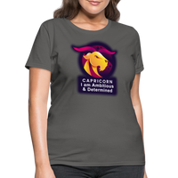 Thumbnail for Women's Glow Capricorn T-Shirt - charcoal