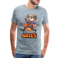 Thumbnail for Men's Playful Aries Premium T-Shirt - heather ice blue