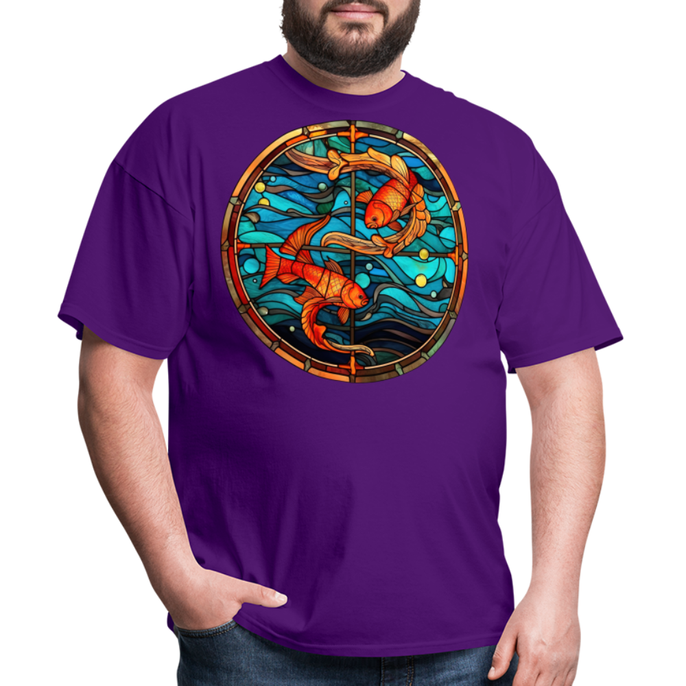 Men's Mosaic Pisces Classic T-Shirt - purple