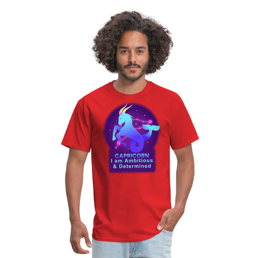 Men's Neon Capricorn Classic T-Shirt - red