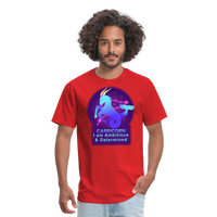 Thumbnail for Men's Neon Capricorn Classic T-Shirt - red