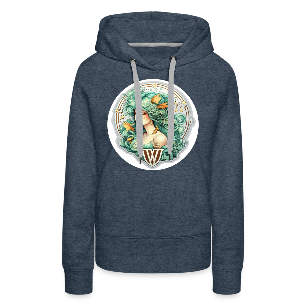 Women’s Symbol Virgo Premium Hoodie - heather denim