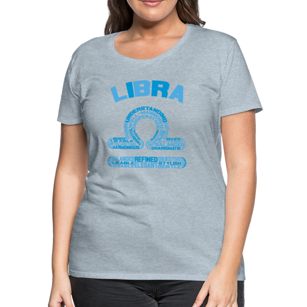 Women's Power Words Libra Premium T-Shirt - heather ice blue