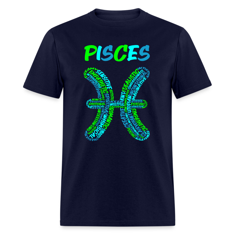 Men's Power Words Pisces Classic T-Shirt - navy