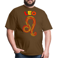 Thumbnail for Men's Power Words Leo Classic T-Shirt - brown