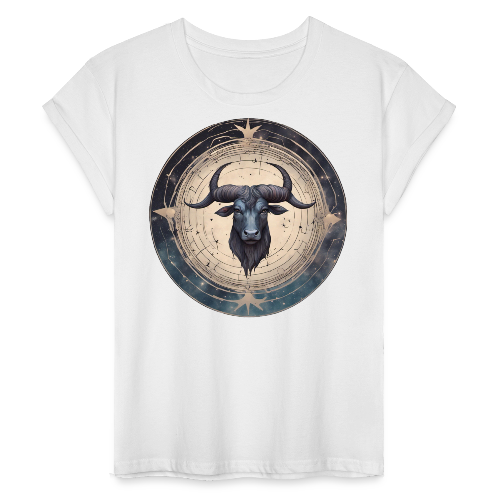 Women's Mythical Taurus Relaxed Fit T-Shirt - white