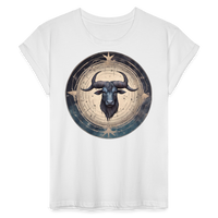 Thumbnail for Women's Mythical Taurus Relaxed Fit T-Shirt - white