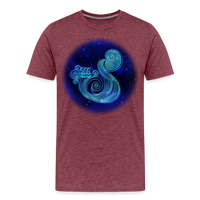 Thumbnail for Men's Stellar Aquarius Premium T-Shirt - heather burgundy