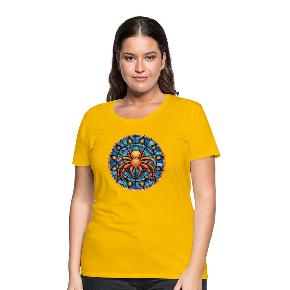 Women’s Mosaic Cancer Premium T-Shirt - sun yellow