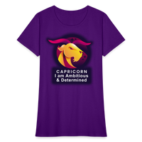 Thumbnail for Women's Glow Capricorn T-Shirt - purple