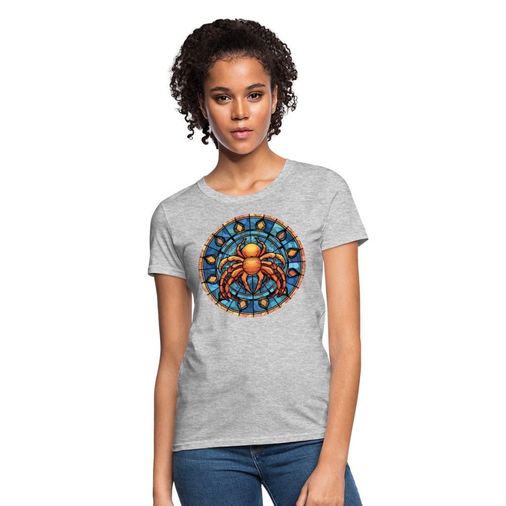 Women's Mosaic Cancer T-Shirt - heather gray