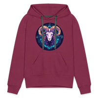 Thumbnail for Women’s Magic Capricorn Premium Hoodie - burgundy