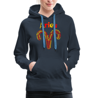 Thumbnail for Women's Power Words Aries Premium Hoodie - navy