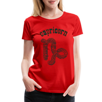 Thumbnail for Women's Power Words Capricorn Premium T-Shirt - red