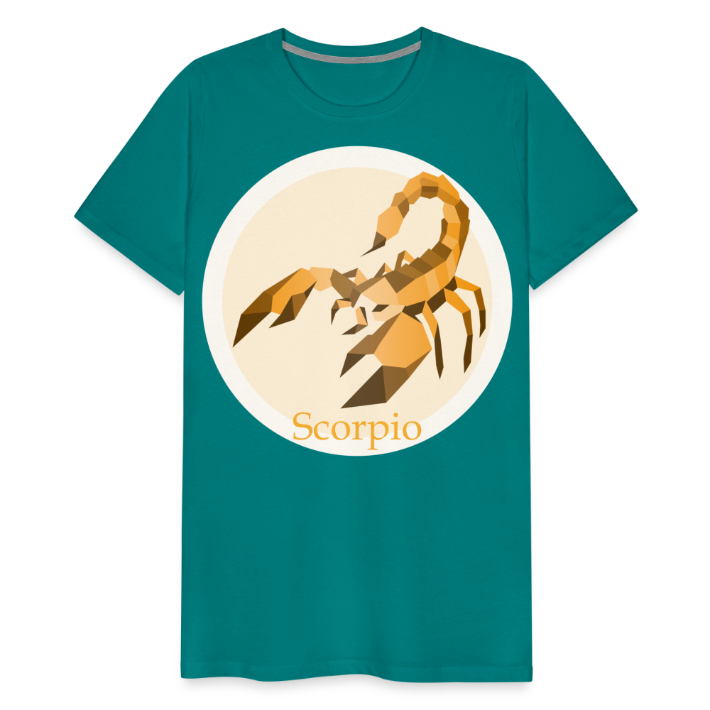 Men's Mosaic Scorpio Premium T-Shirt - teal