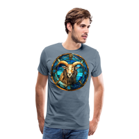 Thumbnail for Men's Mosaic Capricorn Premium T-Shirt - steel blue