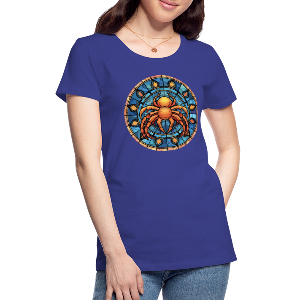 Women’s Mosaic Cancer Premium T-Shirt - royal blue