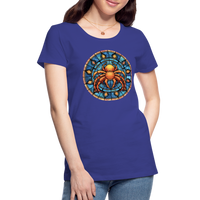 Thumbnail for Women’s Mosaic Cancer Premium T-Shirt - royal blue