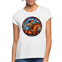 Thumbnail for Women's Mosaic Sagittarius Relaxed Fit T-Shirt - white