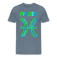 Thumbnail for Men's Power Words Pisces Premium T-Shirt - steel blue