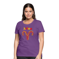 Thumbnail for Women's Power Words Aries Premium T-Shirt - purple