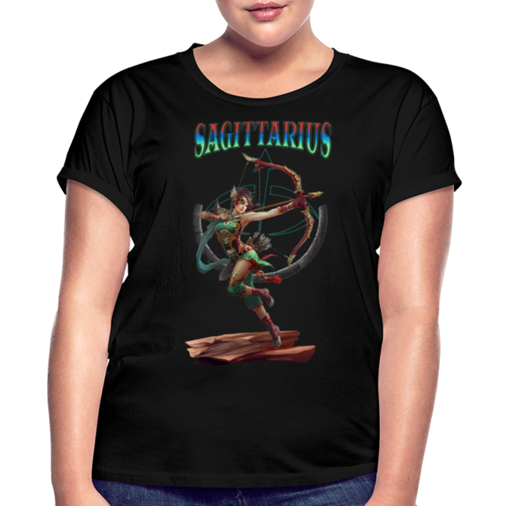 Women's Astral Sagittarius Relaxed Fit T-Shirt - black