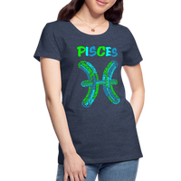 Thumbnail for Women's Power Words Pisces Premium T-Shirt - heather blue