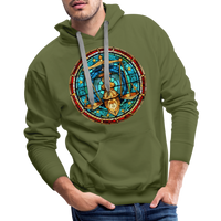 Thumbnail for Men’s Mosaic Libra Premium Hoodie - olive green