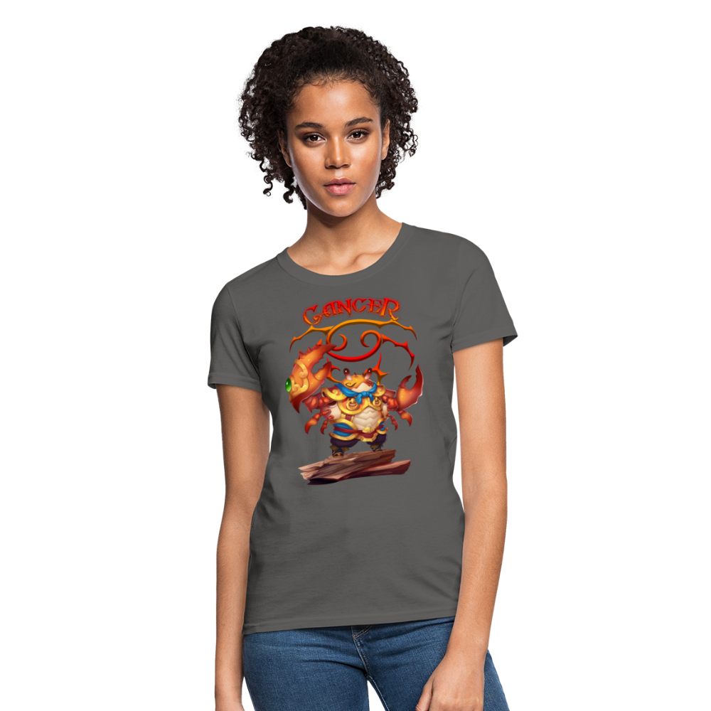 Women's Astral Cancer T-Shirt - charcoal