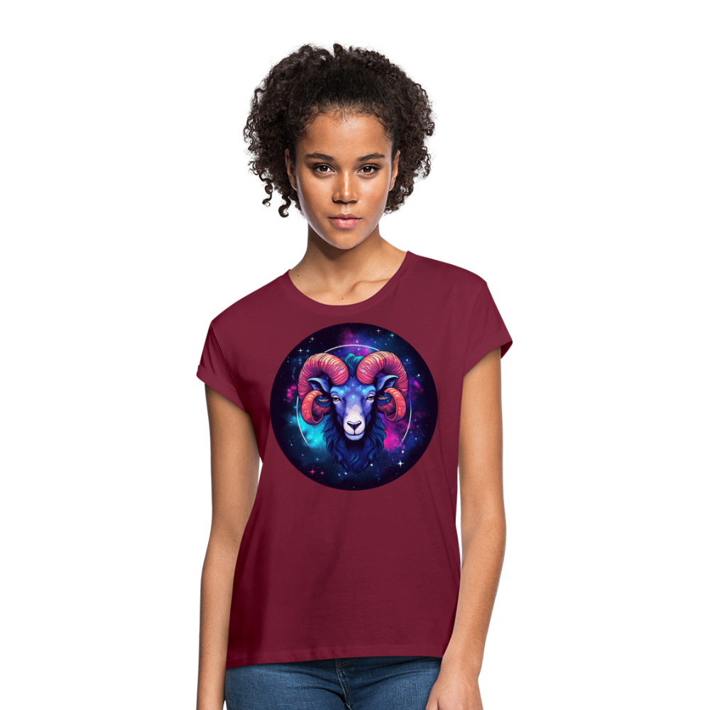 Women's Magic Aries Relaxed Fit T-Shirt - burgundy