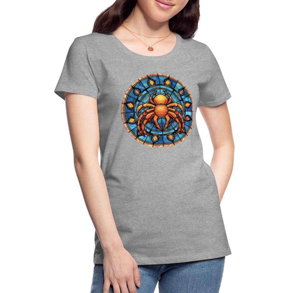 Women’s Mosaic Cancer Premium T-Shirt - heather gray