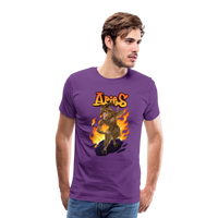 Thumbnail for Men's Fiery Aries Premium T-Shirt - purple