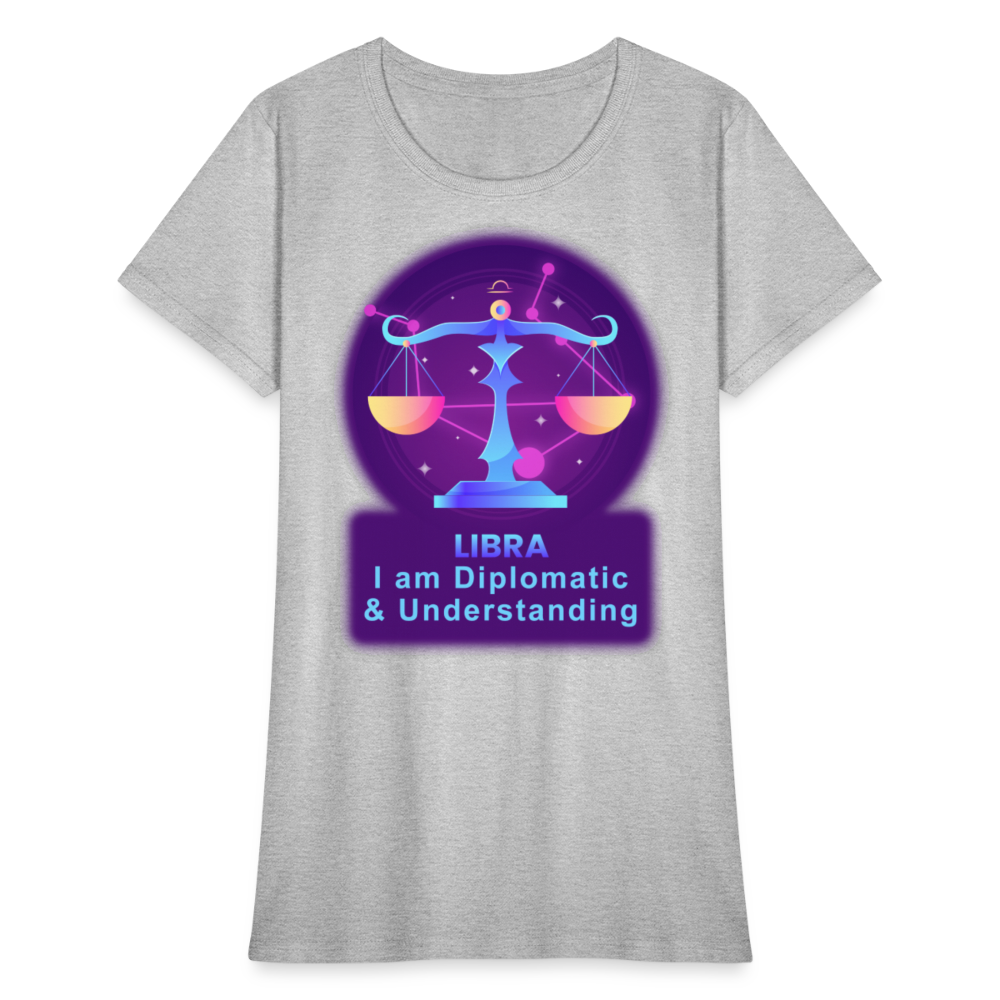 Women's Neon Libra T-Shirt - heather gray