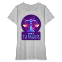 Thumbnail for Women's Neon Libra T-Shirt - heather gray