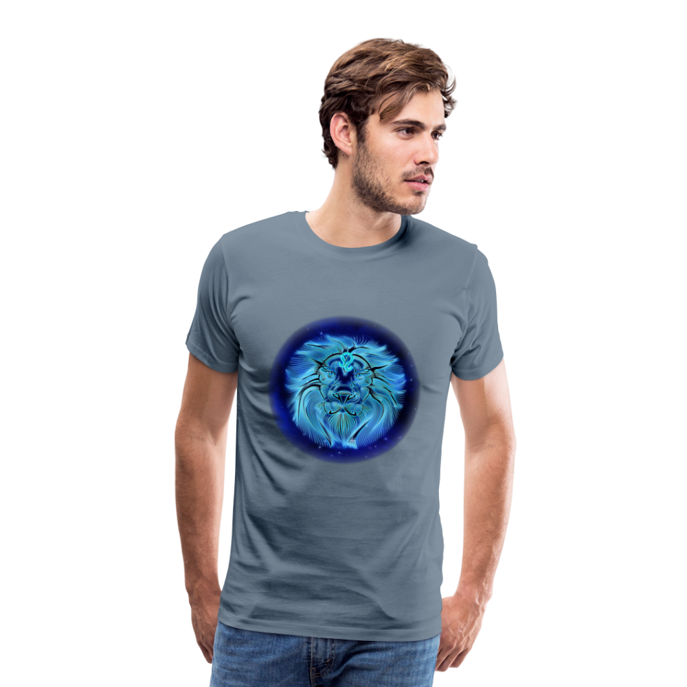 Men's Leo Premium T-Shirt - steel blue