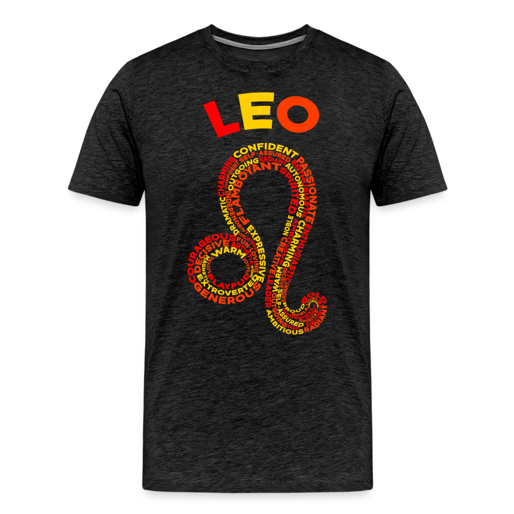 Men's Power Words Leo Premium T-Shirt - charcoal grey