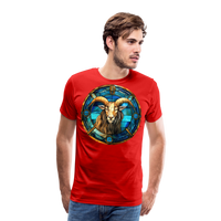 Thumbnail for Men's Mosaic Capricorn Premium T-Shirt - red