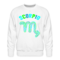 Thumbnail for Men's Power Words Scorpio Premium Sweatshirt - white