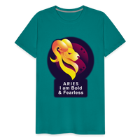 Thumbnail for Men's Glow Aries Premium T-Shirt - teal