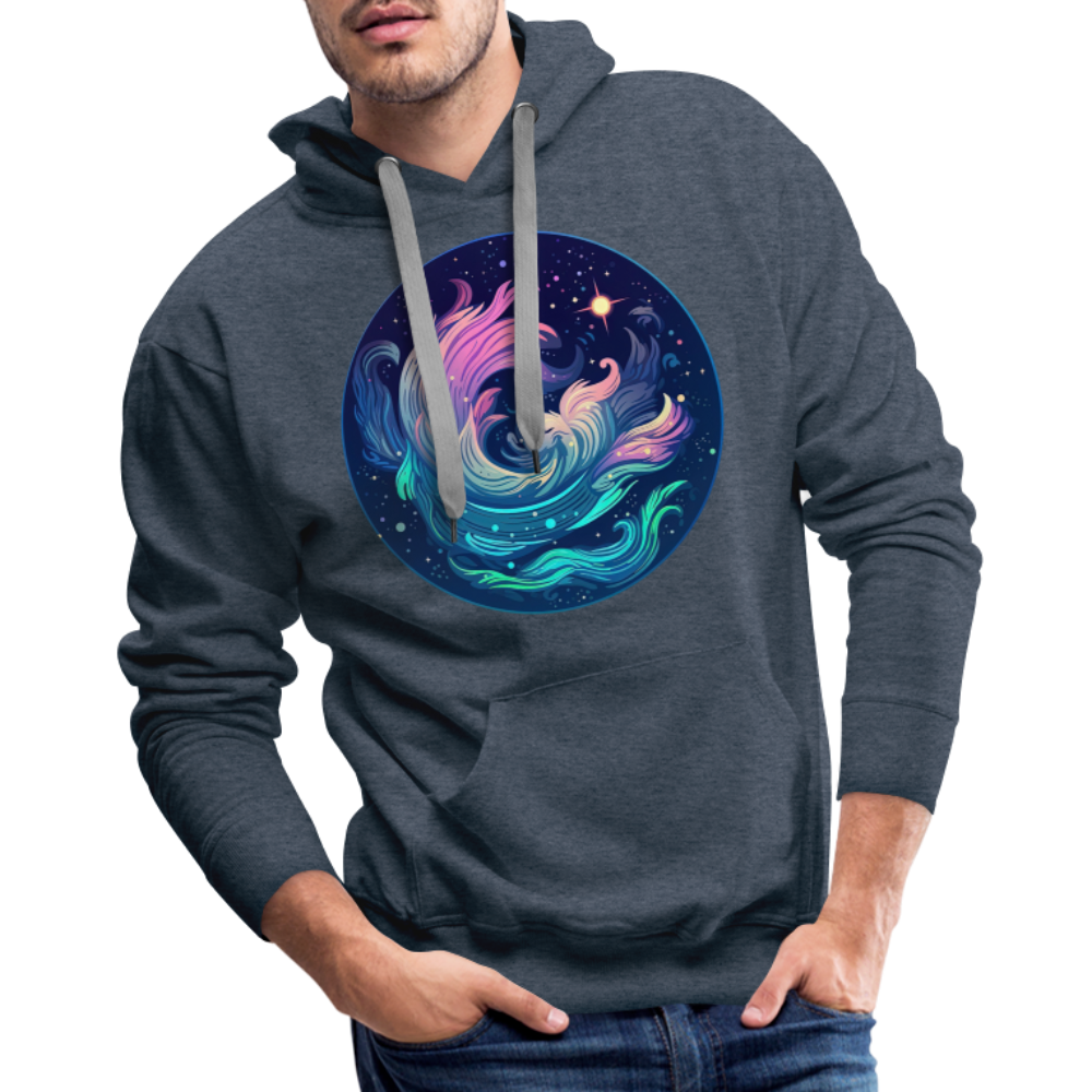 Men’s Magic Aquarius Premium Hoodie - heather denim