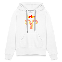 Thumbnail for Women's Power Words Aries Premium Hoodie - white