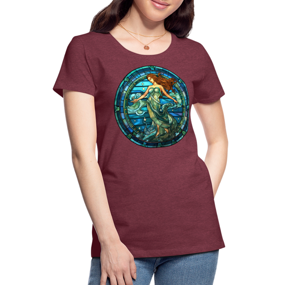 Women’s Mosaic Aquarius Premium T-Shirt - heather burgundy