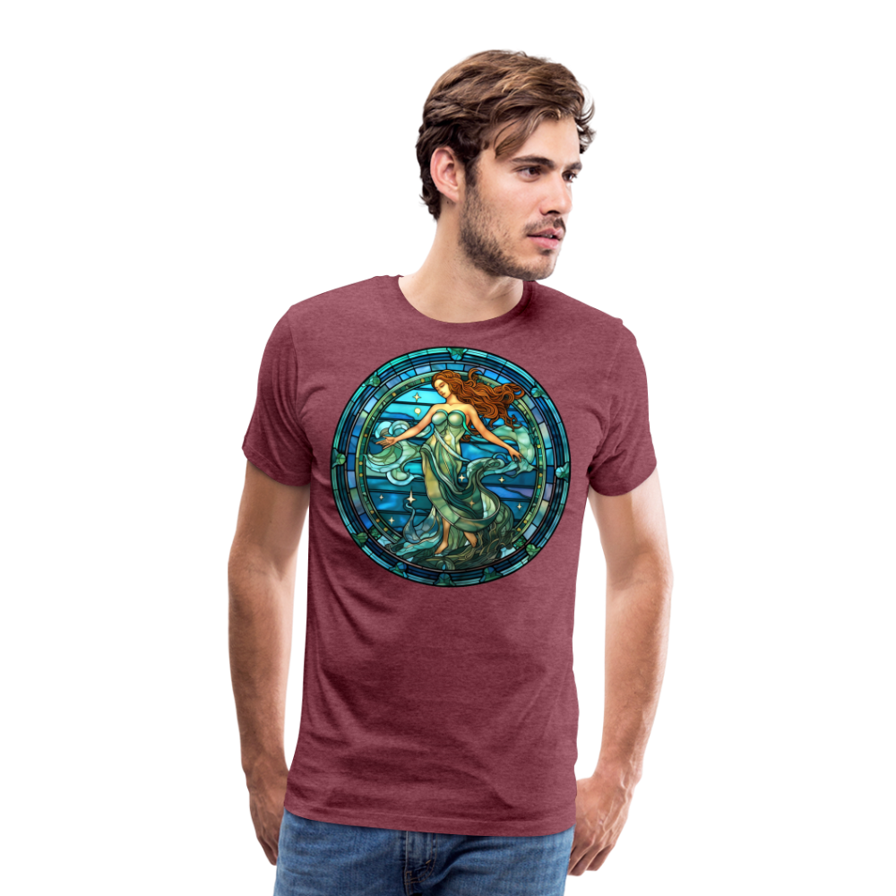 Men's Mosaic Aquarius Premium T-Shirt - heather burgundy